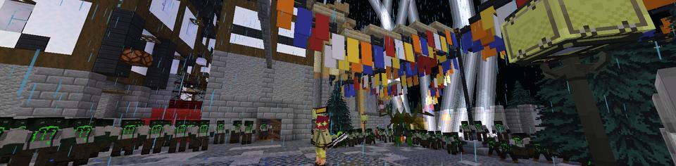 Panorama of the Minecraft Bedrock Marketplace product 40 Waves of the Undead created by Netherpixel.