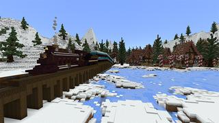 Screenshot of the Minecraft Bedrock Marketplace product Arctic Village created by Netherpixel.