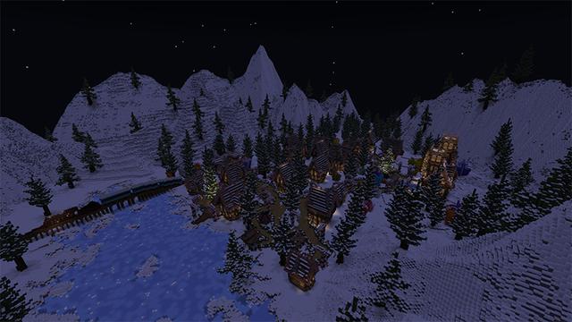 Screenshot of the Minecraft Bedrock Marketplace product Arctic Village created by Netherpixel.