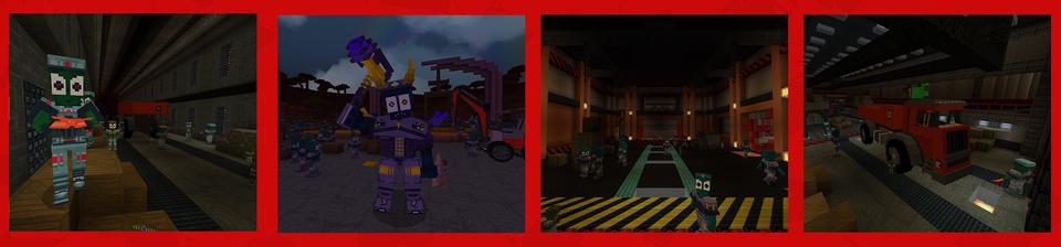 Panorama of the Minecraft Bedrock Marketplace product Area 55 created by Netherpixel.