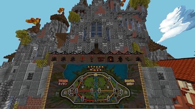 Screenshot of the Minecraft Bedrock Marketplace product Attack of the Mobs created by Netherpixel.