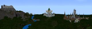 Panorama of the Minecraft Bedrock Marketplace product BATTLE OF THE TWO KINGDOMS created by Netherpixel.