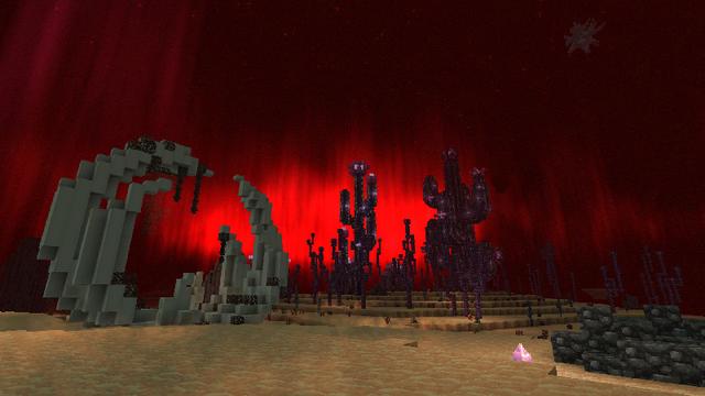 Screenshot of the Minecraft Bedrock Marketplace product Beyond The End Add-On created by Netherpixel.
