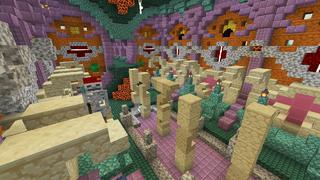 Screenshot of the Minecraft Bedrock Marketplace product Bridge Parkour created by Netherpixel.