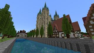 Screenshot of the Minecraft Bedrock Marketplace product Brightmoor Castle created by Netherpixel.