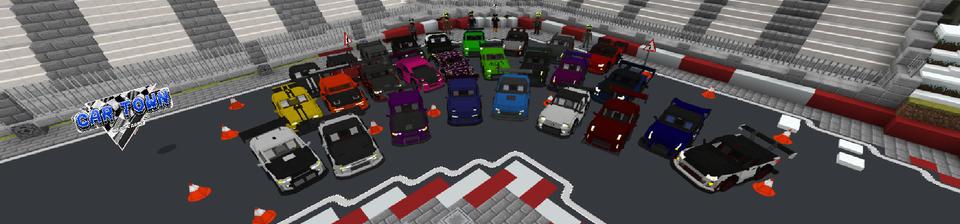 Panorama of the Minecraft Bedrock Marketplace product Car Town created by Netherpixel.