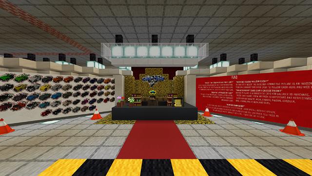 Screenshot of the Minecraft Bedrock Marketplace product Car Town created by Netherpixel.