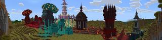Panorama of the Minecraft Bedrock Marketplace product Challenge: Walk on the Blocks created by Netherpixel.