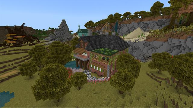 Screenshot of the Minecraft Bedrock Marketplace product Challenge: Walk on the Blocks created by Netherpixel.