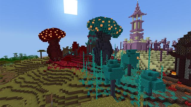 Screenshot of the Minecraft Bedrock Marketplace product Challenge: Walk on the Blocks created by Netherpixel.