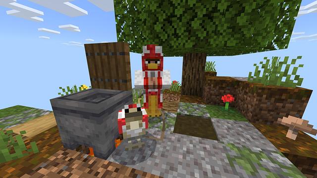 Screenshot of the Minecraft Bedrock Marketplace product Chicken Block created by Netherpixel.