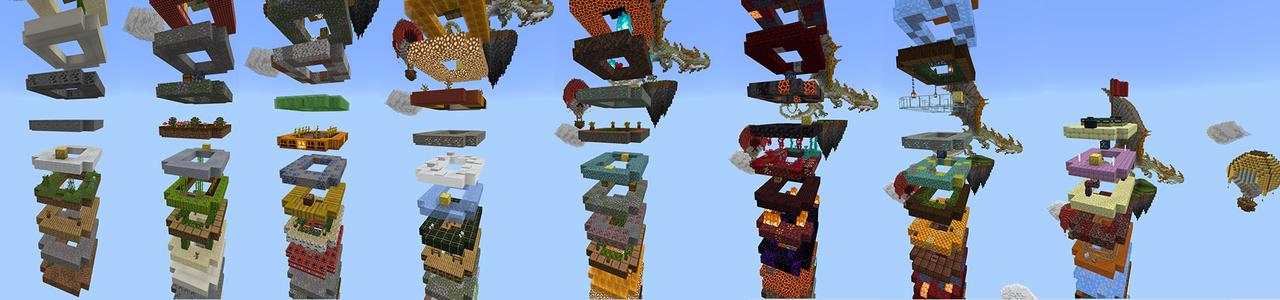 Panorama of the Minecraft Bedrock Marketplace product Climb! created by Netherpixel.