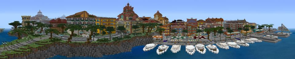 Panorama of the Minecraft Bedrock Marketplace product Coastal Rescue created by Netherpixel.