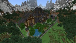 Screenshot of the Minecraft Bedrock Marketplace product Cottage Lost in the Mountains created by Netherpixel.