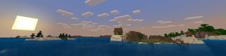 Panorama of the Minecraft Bedrock Marketplace product DelisoJan's Island Tycoon created by Netherpixel.