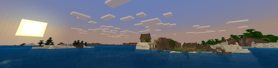 Panorama of the Minecraft Bedrock Marketplace product DelisoJan's Island Tycoon created by Netherpixel.