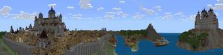 Panorama of the Minecraft Bedrock Marketplace product Dwarven City Demolition Crew created by Netherpixel.
