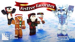Thumbnail of the Minecraft Bedrock Marketplace product Festive Favorites Skin Pack created by Netherpixel.