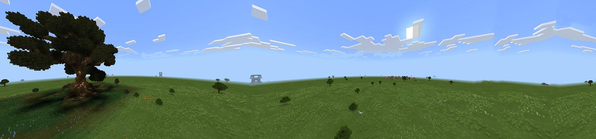 Panorama of the Minecraft Bedrock Marketplace product Flat World Survival created by Netherpixel.
