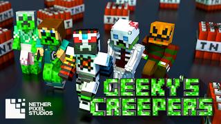 Thumbnail of the Minecraft Bedrock Marketplace product Geeky's Creepers Skin Pack created by Netherpixel.