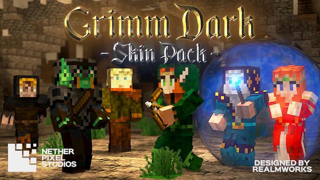 Thumbnail of the Minecraft Bedrock Marketplace product Grimm Dark Skin Pack created by Netherpixel.