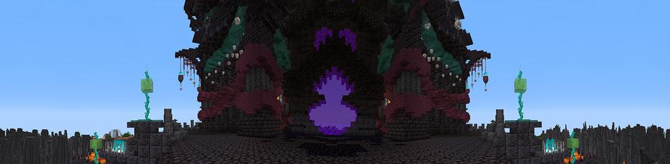 Panorama of the Minecraft Bedrock Marketplace product Inferno created by Netherpixel.