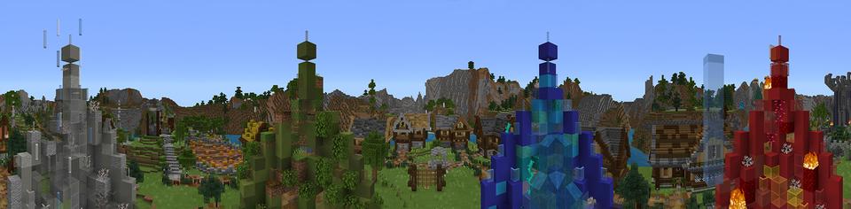 Panorama of the Minecraft Bedrock Marketplace product Infinity Dungeon created by Netherpixel.