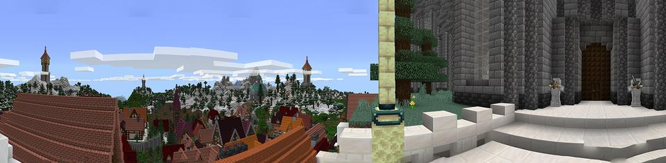 Panorama of the Minecraft Bedrock Marketplace product Kingdom of Thalaresien created by Netherpixel.