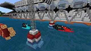 Screenshot of the Minecraft Bedrock Marketplace product M1 Powerboat Racing created by Netherpixel.
