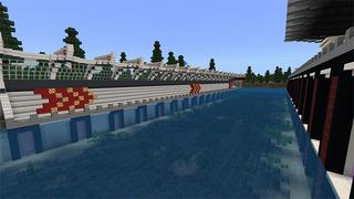 Screenshot of the Minecraft Bedrock Marketplace product M1 Powerboat Racing created by Netherpixel.