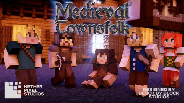 Thumbnail of the Minecraft Bedrock Marketplace product Medieval Townsfolk Skin Pack created by Netherpixel.