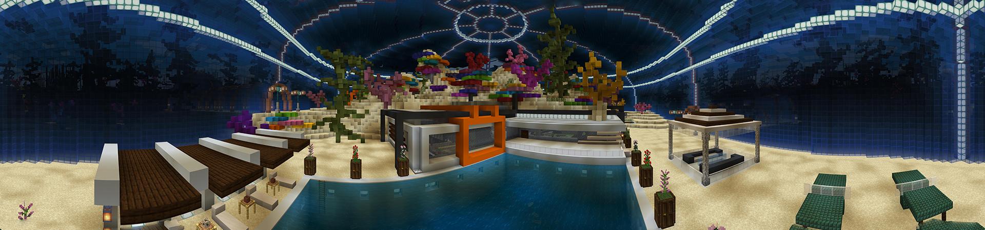 Panorama of the Minecraft Bedrock Marketplace product Millionaire's Base Underwater created by Netherpixel.