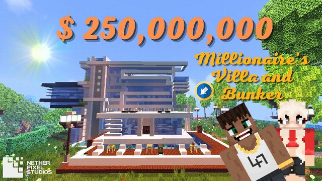 Thumbnail of the Minecraft Bedrock Marketplace product Millionaire's Villa and Bunker created by Netherpixel.