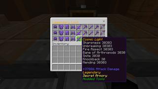 Screenshot of the Minecraft Bedrock Marketplace product Modded Tools and Secret Armory created by Netherpixel.