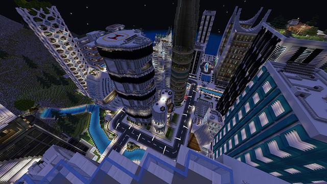 Screenshot of the Minecraft Bedrock Marketplace product Model City created by Netherpixel.