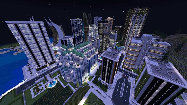 Screenshot of the Minecraft Bedrock Marketplace product Model City created by Netherpixel.