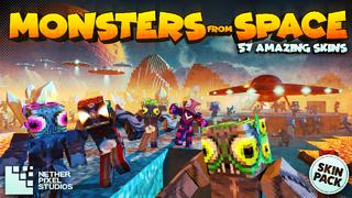 Thumbnail of the Minecraft Bedrock Marketplace product Monsters from Space created by Netherpixel.