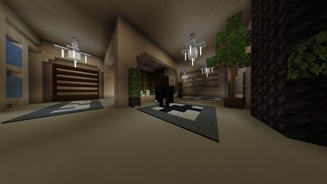 Screenshot of the Minecraft Bedrock Marketplace product Mystery Hunter Mansion created by Netherpixel.
