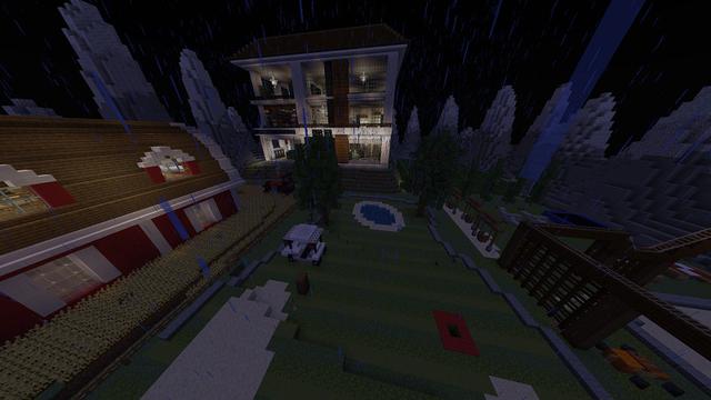 Screenshot of the Minecraft Bedrock Marketplace product Mystery Hunter Mansion created by Netherpixel.