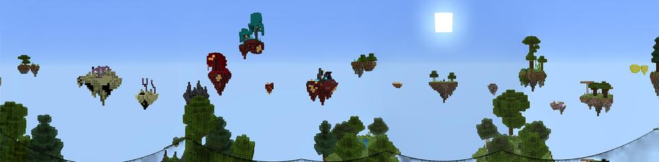 Panorama of the Minecraft Bedrock Marketplace product One Block and TNT created by Netherpixel.