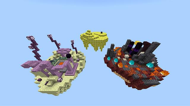 Screenshot of the Minecraft Bedrock Marketplace product One Block and TNT created by Netherpixel.