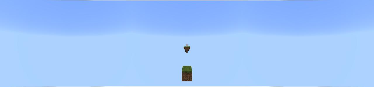 Panorama of the Minecraft Bedrock Marketplace product One Block Challenge created by Netherpixel.