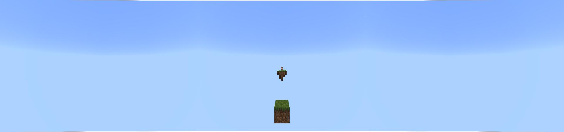 Panorama of the Minecraft Bedrock Marketplace product One Block Challenge created by Netherpixel.