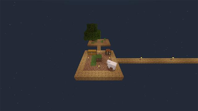 Screenshot of the Minecraft Bedrock Marketplace product One Block Challenge created by Netherpixel.