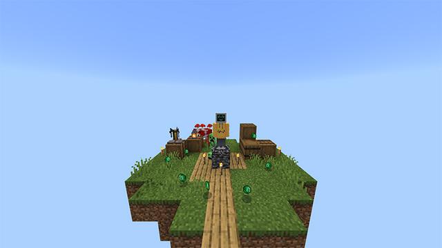 Screenshot of the Minecraft Bedrock Marketplace product One Block Challenge created by Netherpixel.