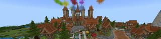 Panorama of the Minecraft Bedrock Marketplace product Orange Kingdom created by Netherpixel.