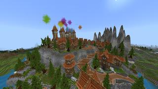 Screenshot of the Minecraft Bedrock Marketplace product Orange Kingdom created by Netherpixel.