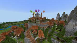 Screenshot of the Minecraft Bedrock Marketplace product Orange Kingdom created by Netherpixel.