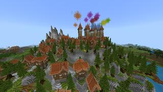 Screenshot of the Minecraft Bedrock Marketplace product Orange Kingdom created by Netherpixel.