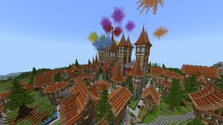 Screenshot of the Minecraft Bedrock Marketplace product Orange Kingdom created by Netherpixel.